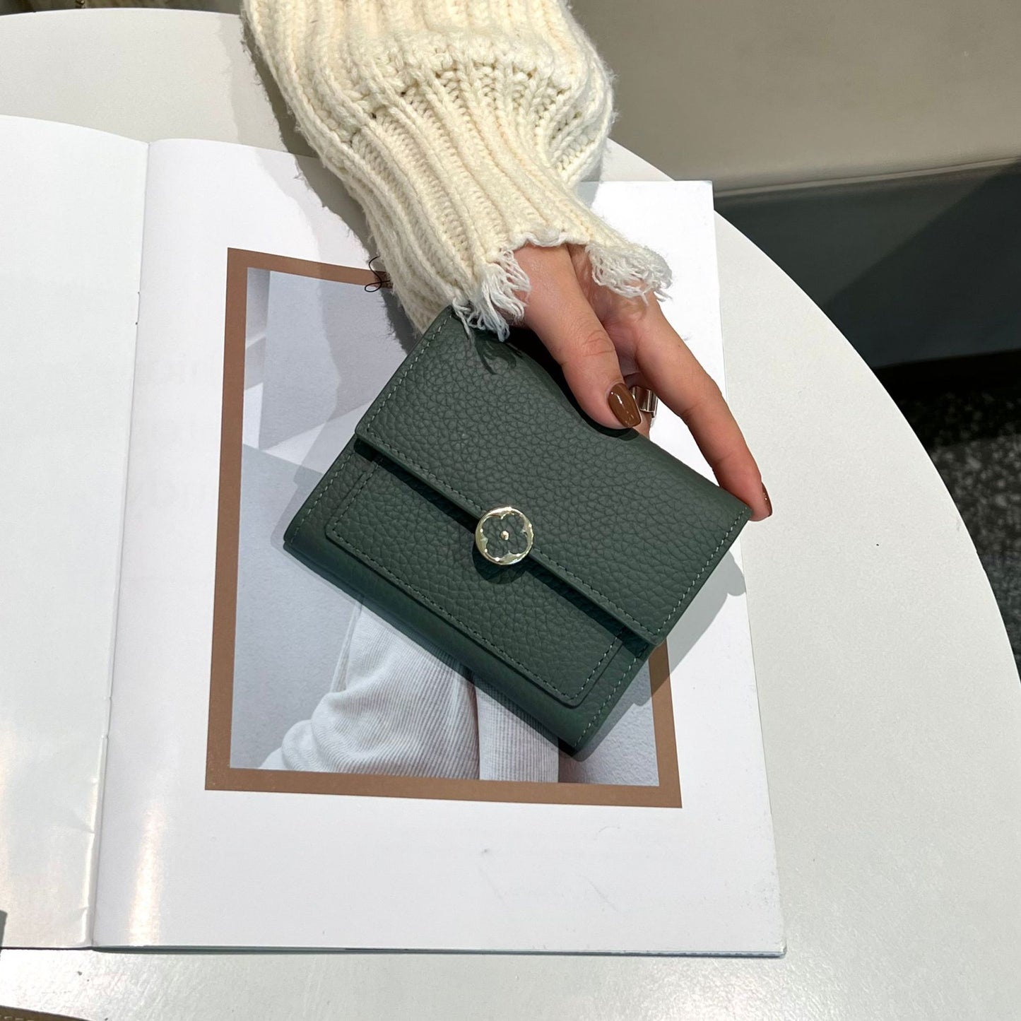 ALMA Cowhide Wallet with Card Holder