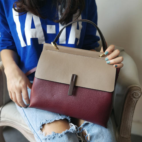 ELLA Small Cowhide Commuter Shoulder Bag