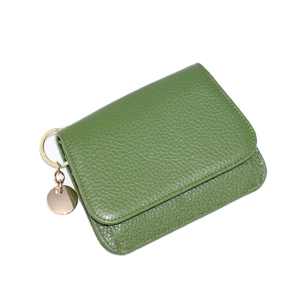SARAH Cowhide Zipper Coin Purse