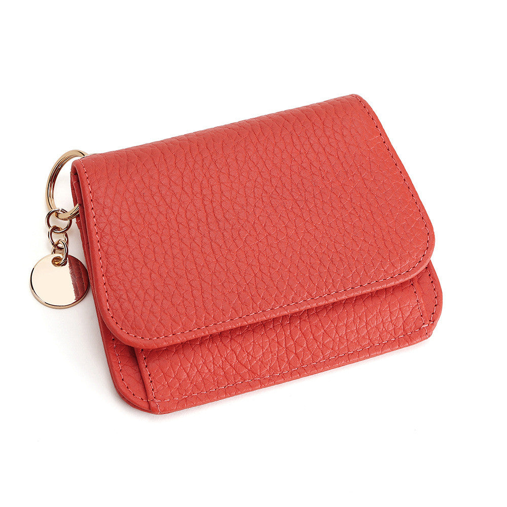 SARAH Cowhide Zipper Coin Purse