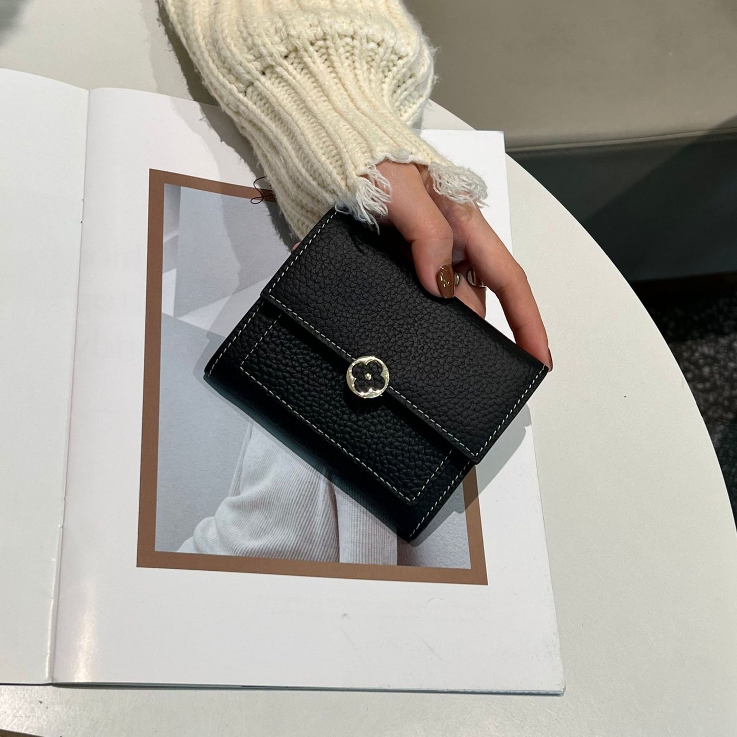 ALMA Cowhide Wallet with Card Holder