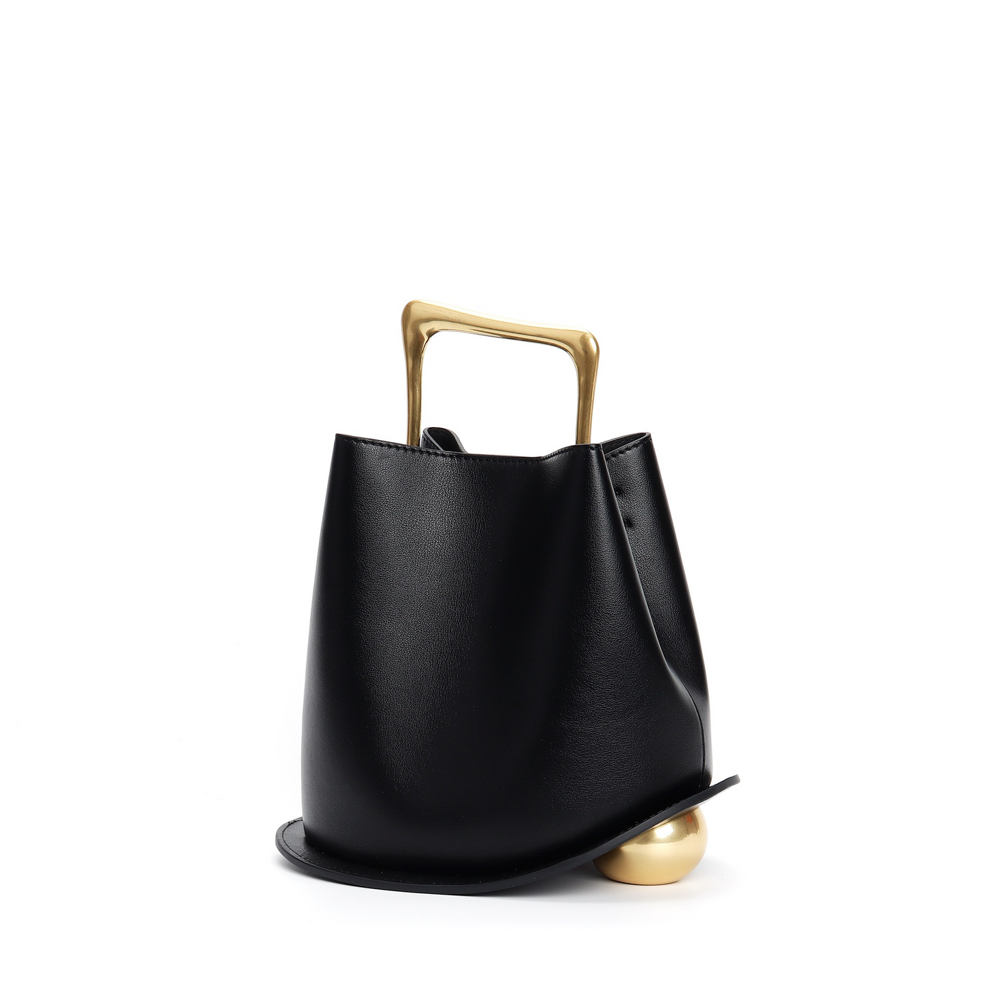 QUINN Cowhide Leather Bucket Bag