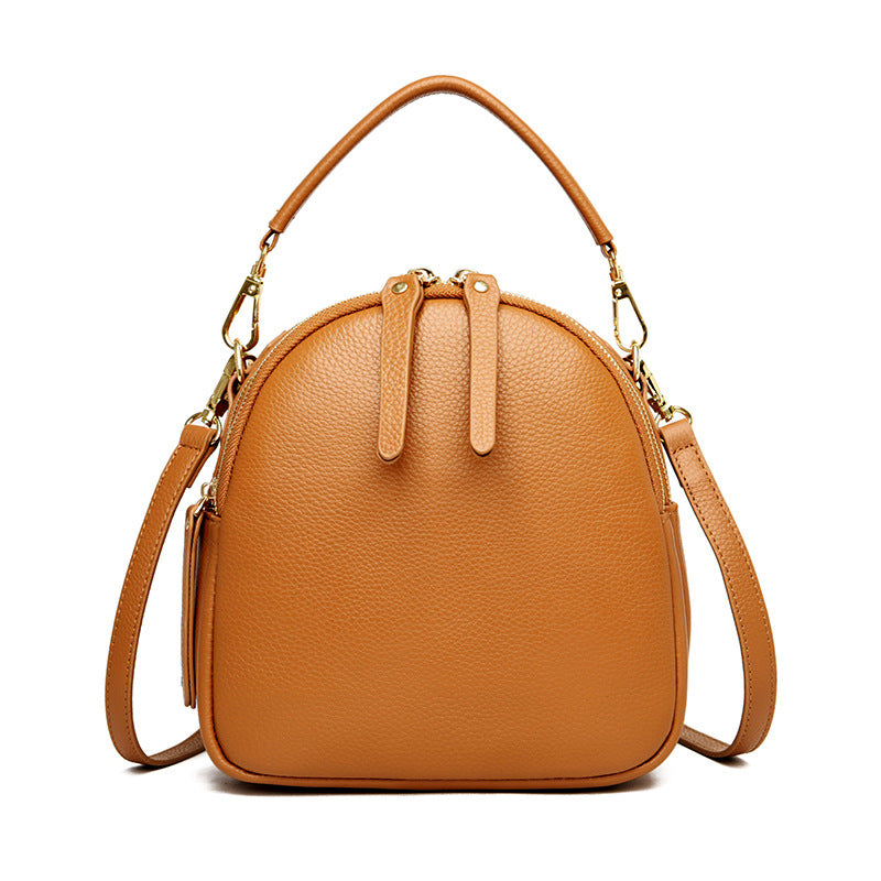 ASHLEY Top Layer Cowhide Single-Shoulder Leather Bag