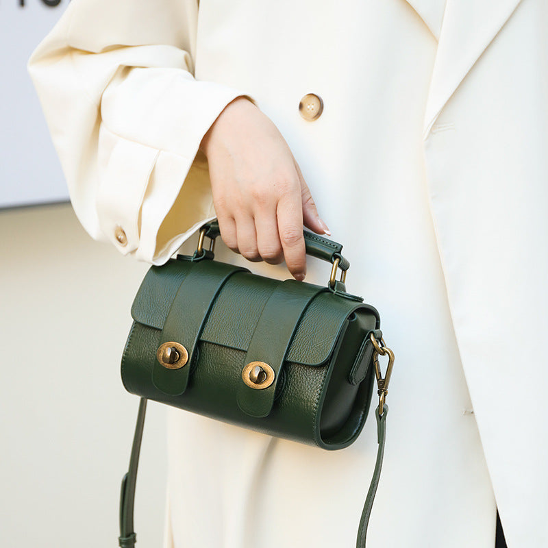 AYLA Cowhide Messenger Handbag