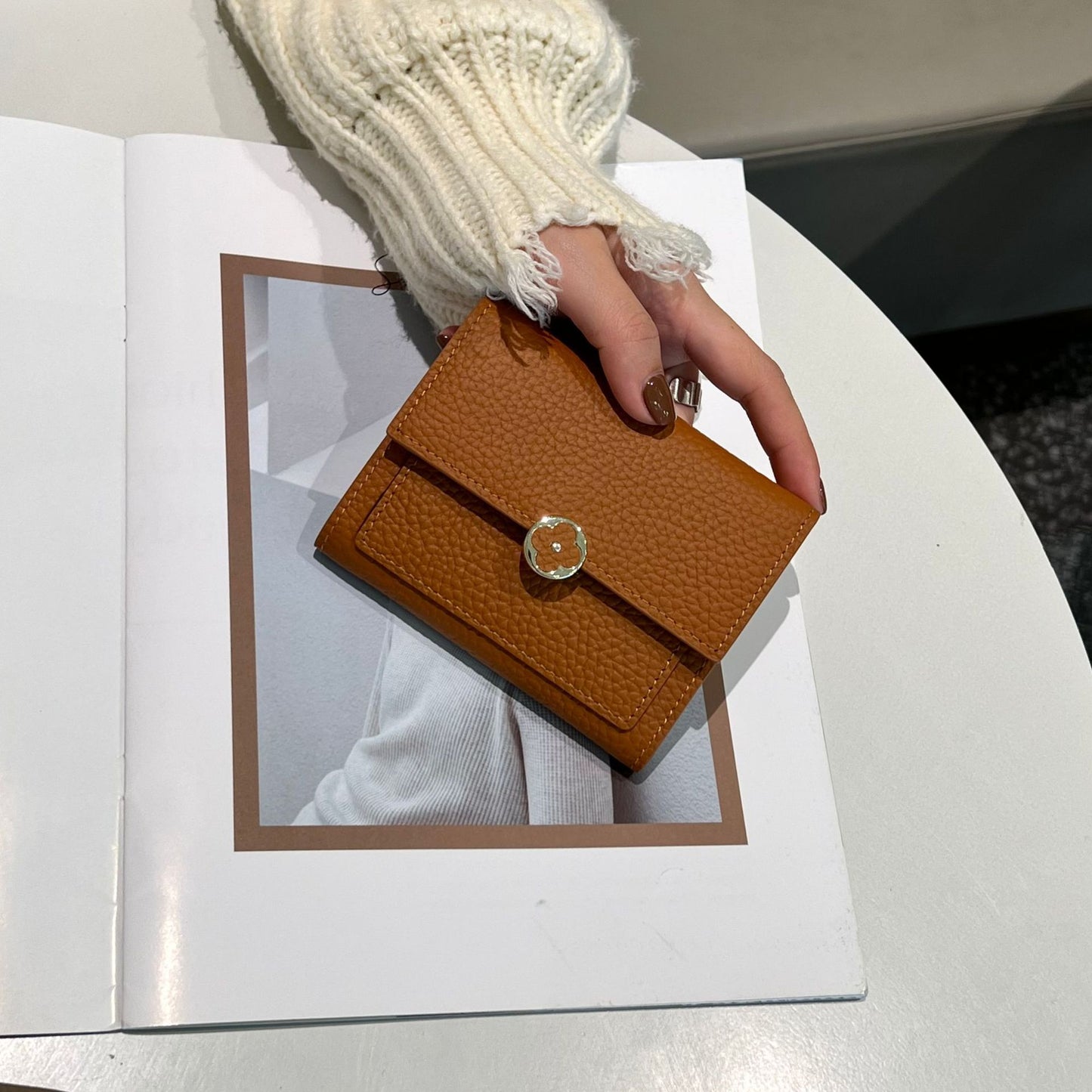 ALMA Cowhide Wallet with Card Holder