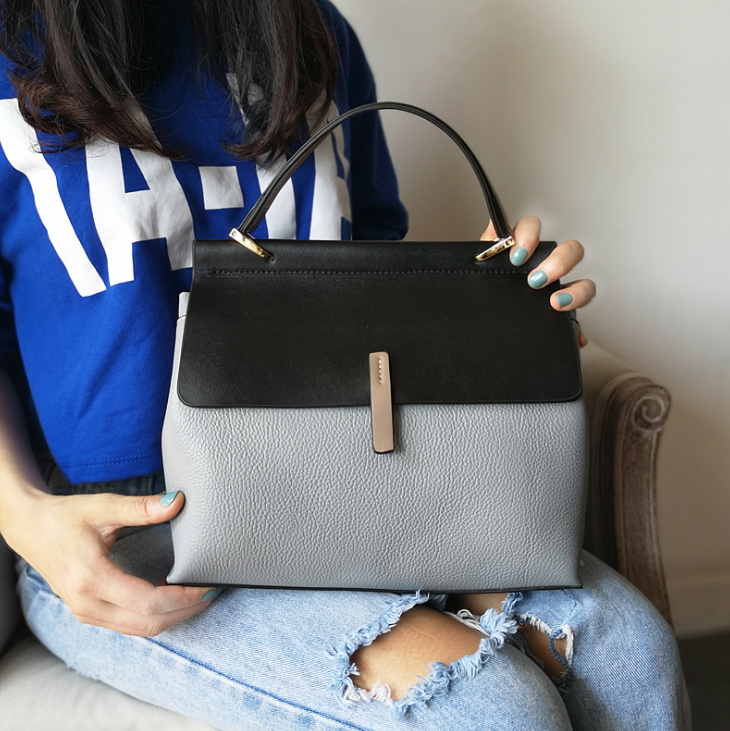 ELLA Small Cowhide Commuter Shoulder Bag