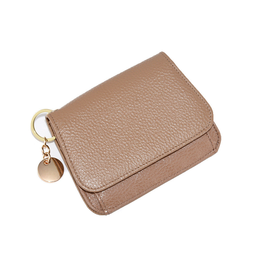 SARAH Cowhide Zipper Coin Purse