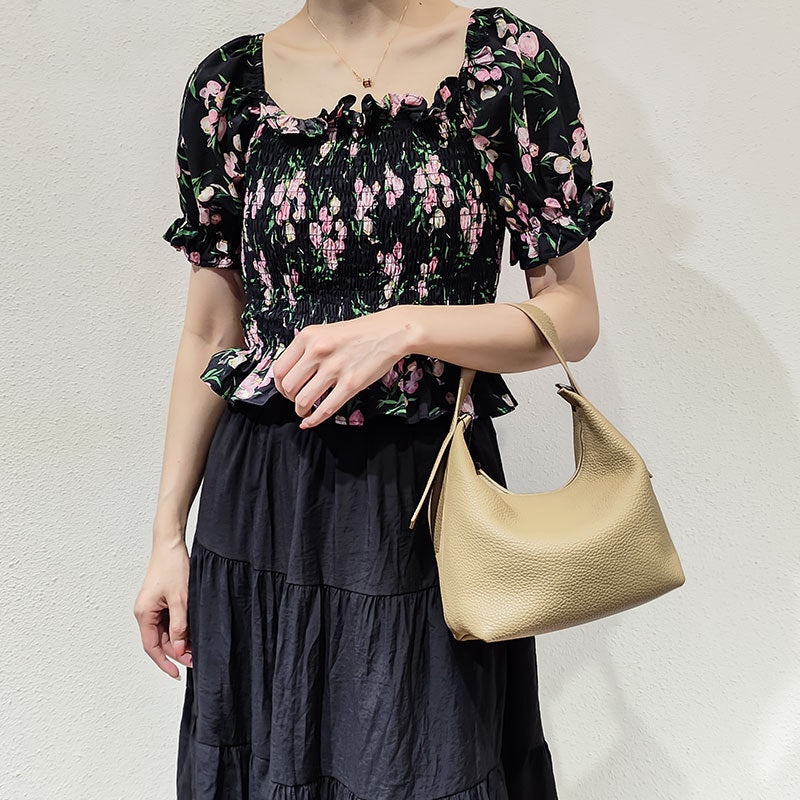 MACIE Soft Pillow Shoulder Bag in Cowhide