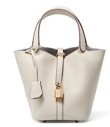 CINDY Bucket Vegetable Leather Handbag