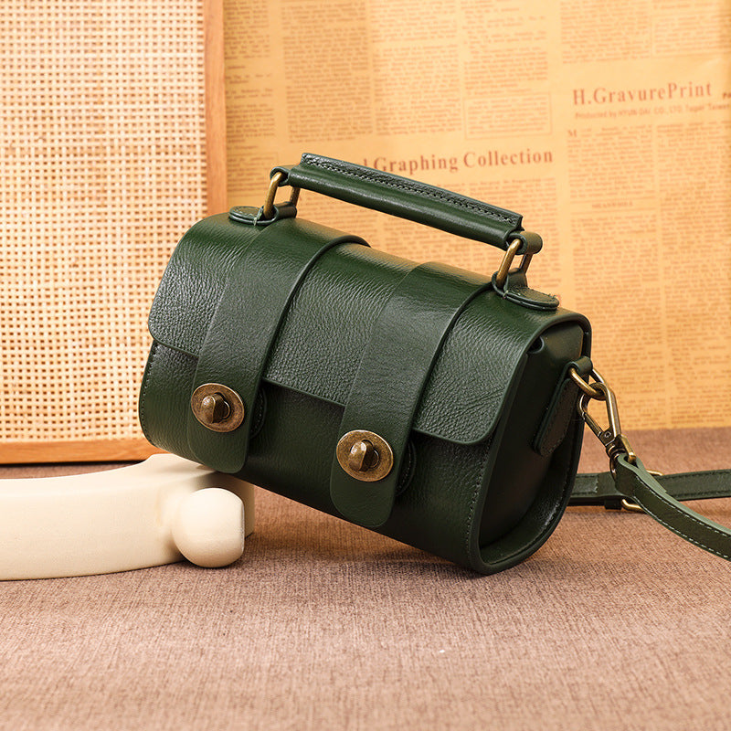 AYLA Cowhide Messenger Handbag