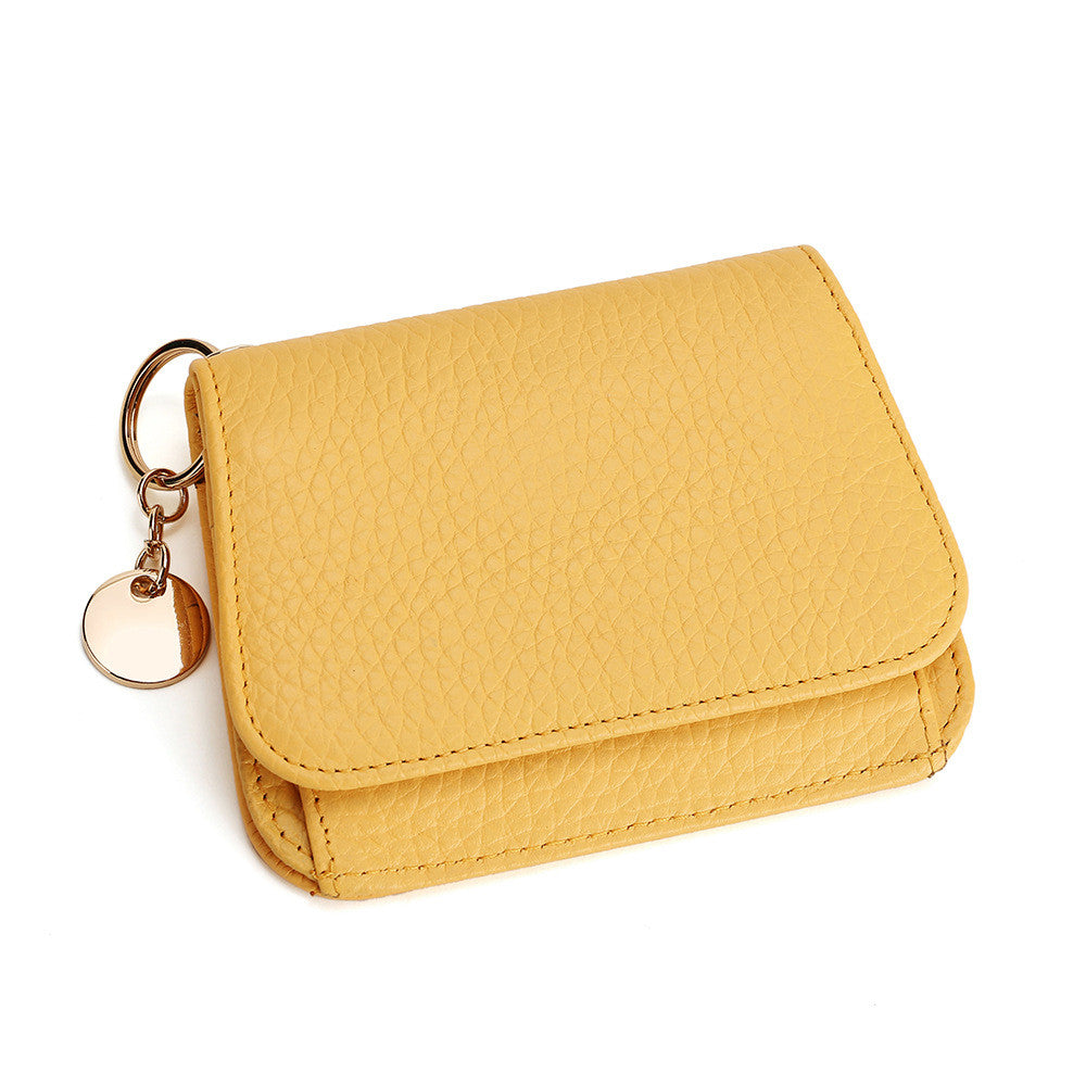 SARAH Cowhide Zipper Coin Purse