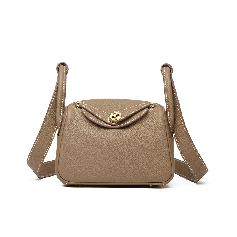 SADIE Elegant Lychee-Pattern Cowhide Bag