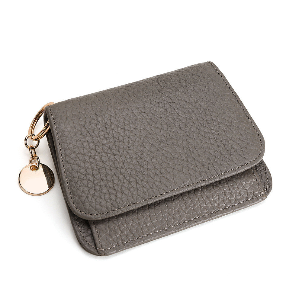 SARAH Cowhide Zipper Coin Purse