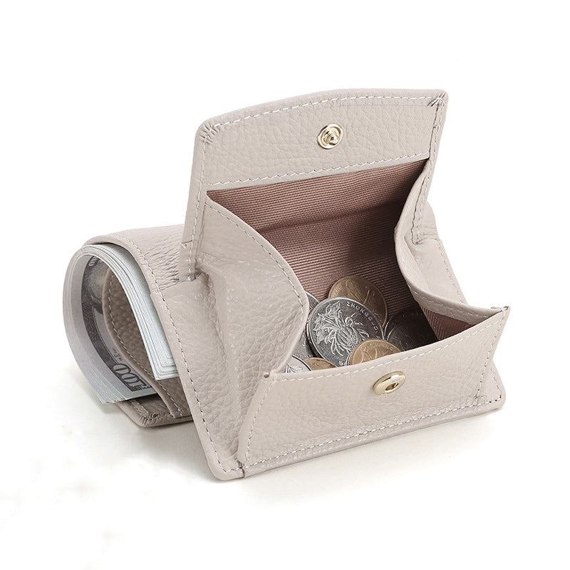 BETSY Cowhide Wallet with Mini Coin Pocket and Card Holder
