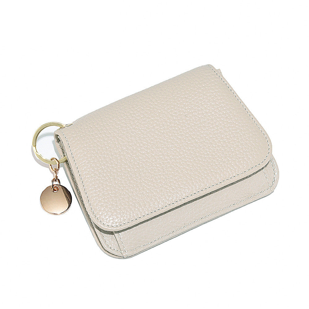 SARAH Cowhide Zipper Coin Purse