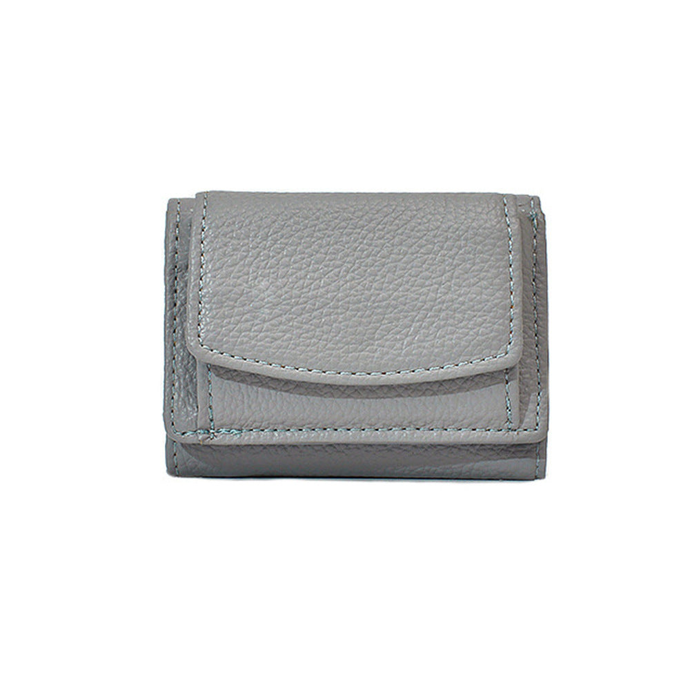 BETSY Cowhide Wallet with Mini Coin Pocket and Card Holder