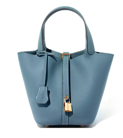 CINDY Bucket Vegetable Leather Handbag