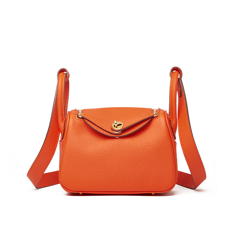 SADIE Elegant Lychee-Pattern Cowhide Bag