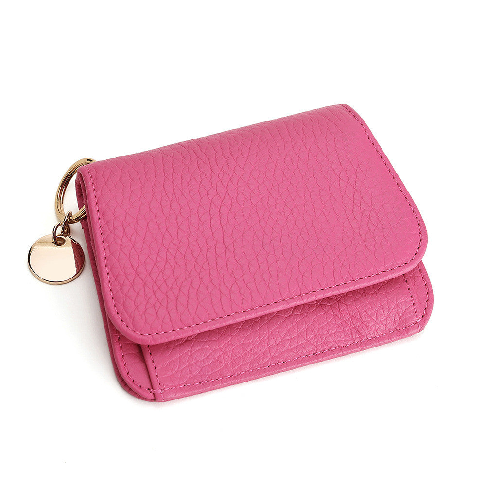 SARAH Cowhide Zipper Coin Purse