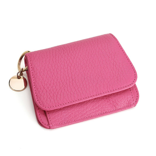 SARAH Cowhide Zipper Coin Purse