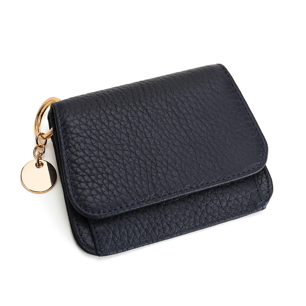 SARAH Cowhide Zipper Coin Purse