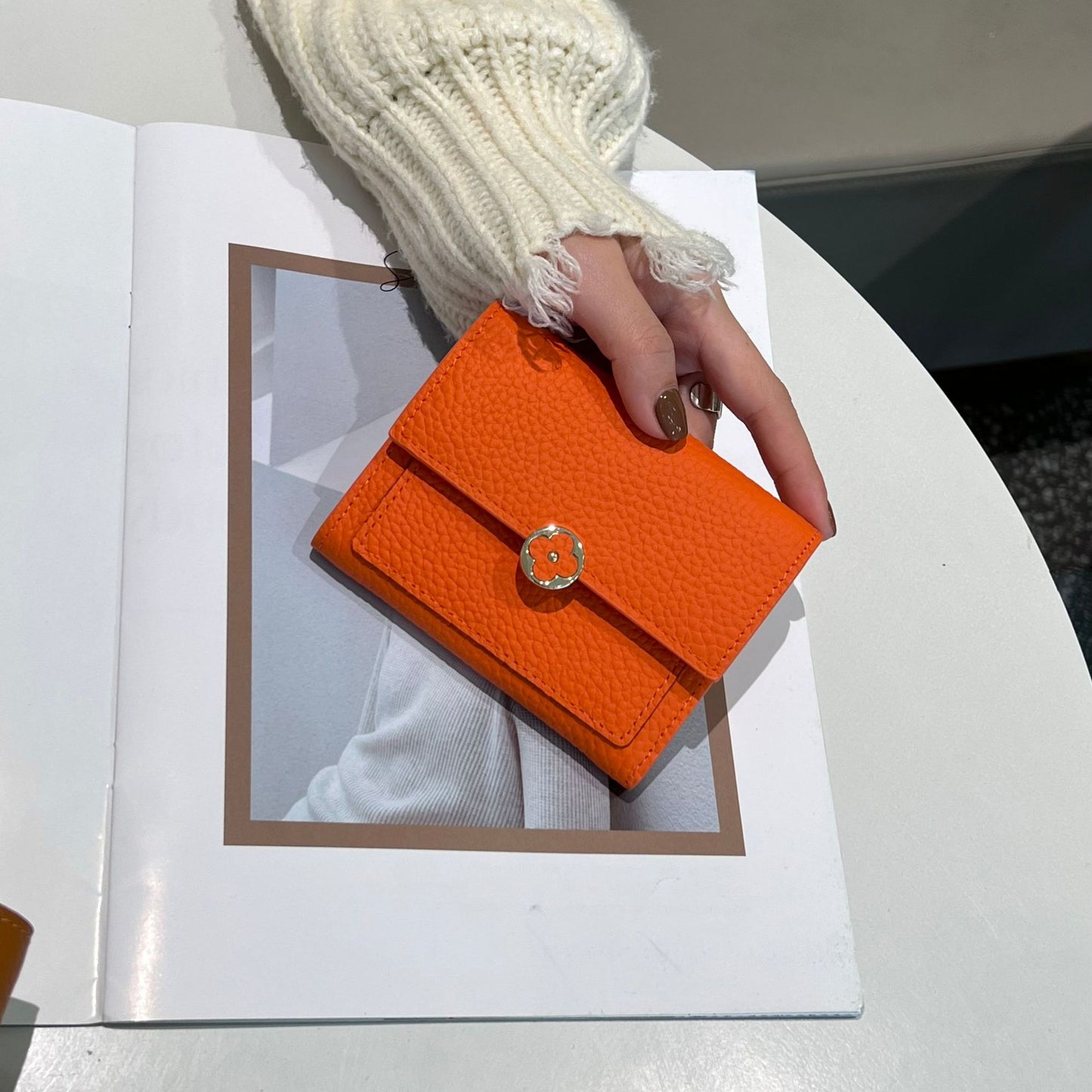 ALMA Cowhide Wallet with Card Holder