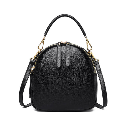 ASHLEY Top Layer Cowhide Single-Shoulder Leather Bag