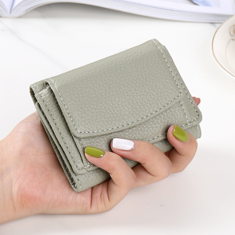 BETSY Cowhide Wallet with Mini Coin Pocket and Card Holder