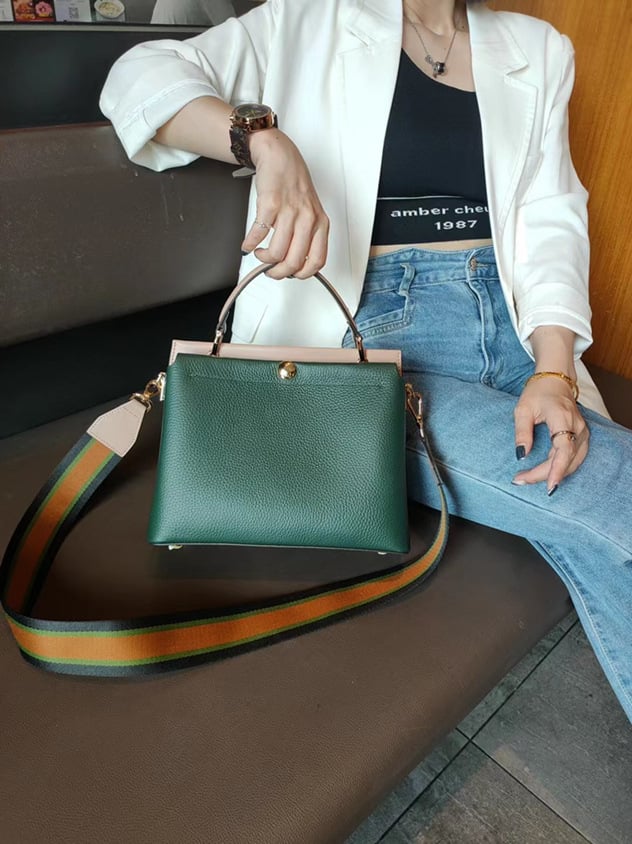 EVIE Large Capacity Soft Cowhide All-match Shoulder Bag