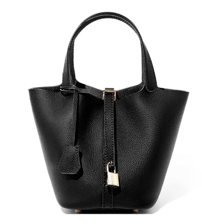CINDY Bucket Vegetable Leather Handbag