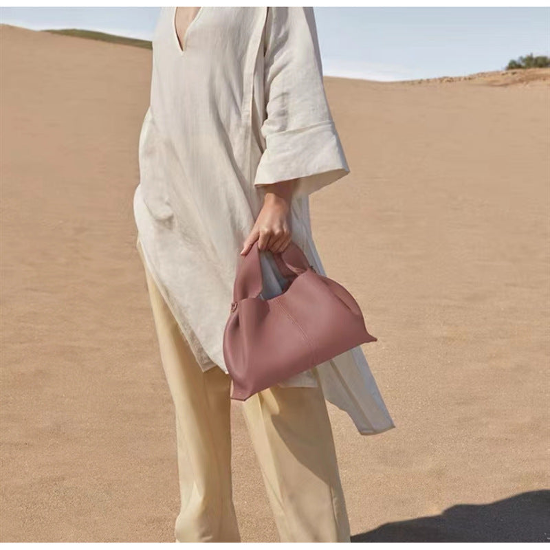 POLENE CLOUD Women's Genuine Leather Shoulder Bag