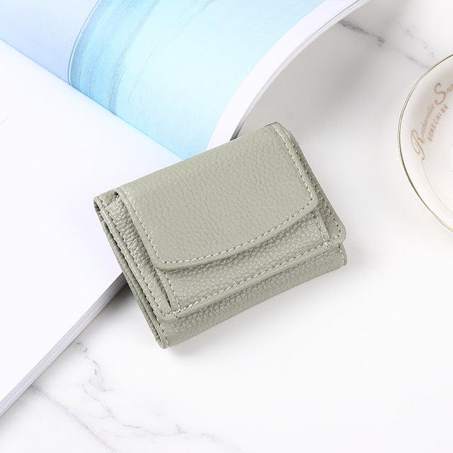 BETSY Cowhide Wallet with Mini Coin Pocket and Card Holder