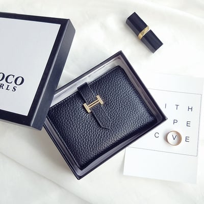 PEARL Thin Section Drawstring Small Wallet in Cowhide