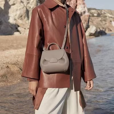 POLENE Small Pig Bag with Shoulder Strap