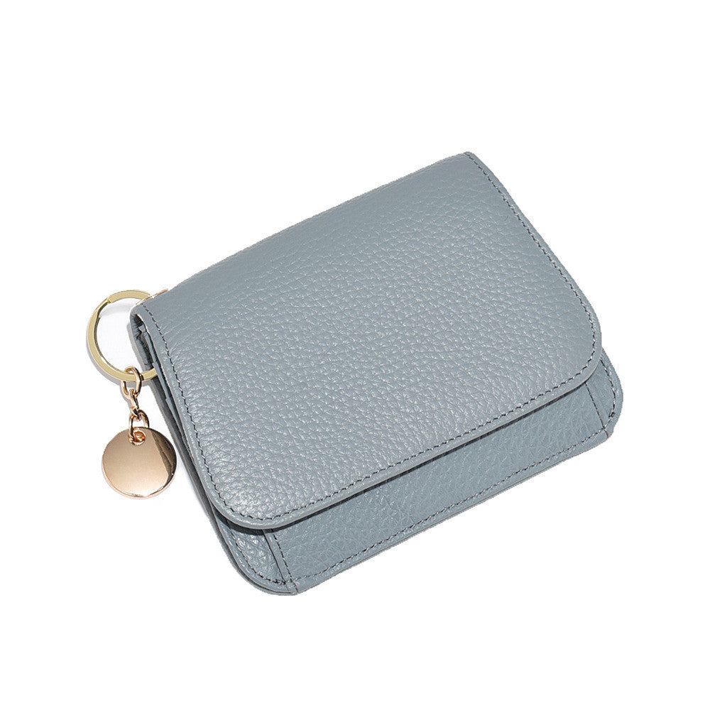 SARAH Cowhide Zipper Coin Purse