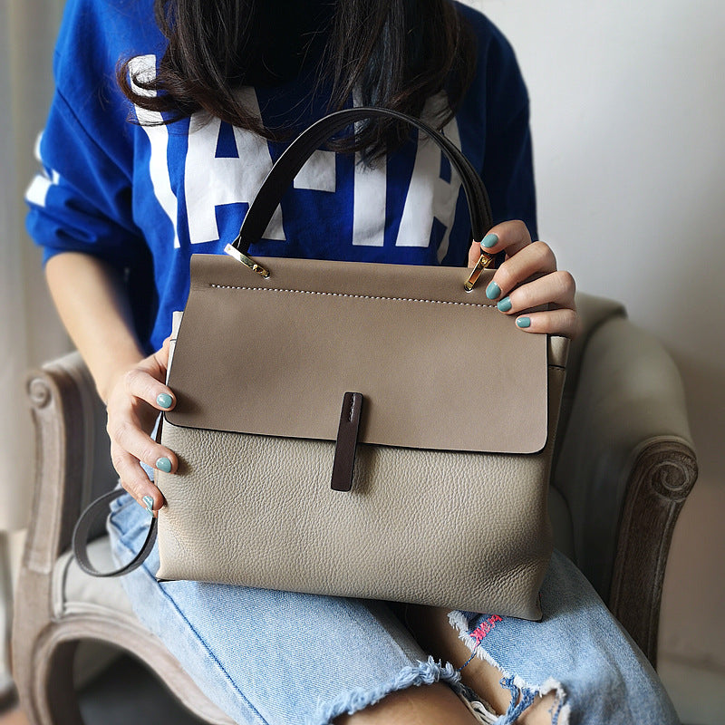 ELLA Small Cowhide Commuter Shoulder Bag