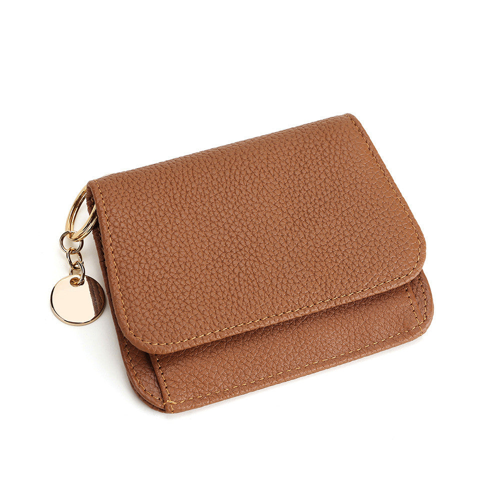 SARAH Cowhide Zipper Coin Purse