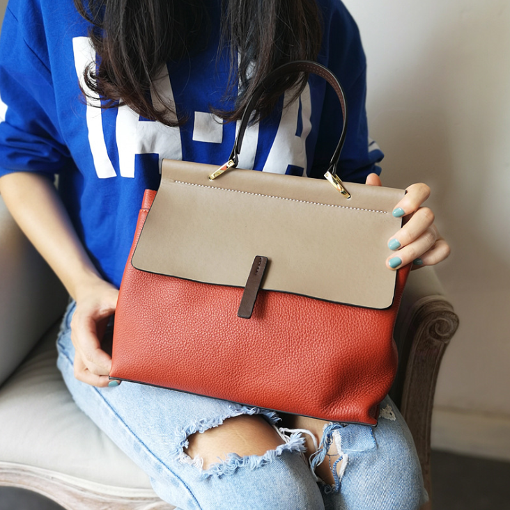 ELLA Small Cowhide Commuter Shoulder Bag